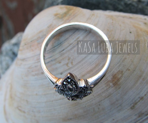 Marcasite sterling silver rings sale