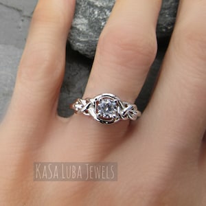 Celtic knot silver ring, knot ring, celtic ring, silver ring - clear