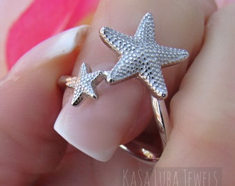 Starfish Ring: Nautical Sterling Silver Vacation Jewelry