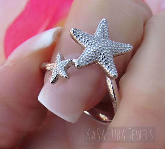 Starfish Ring: Nautical Sterling Silver Vacation Jewelry