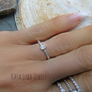 Dainty simple silver ring, anniversary ring, Solid sterling silver jewelry - simple ring - custom