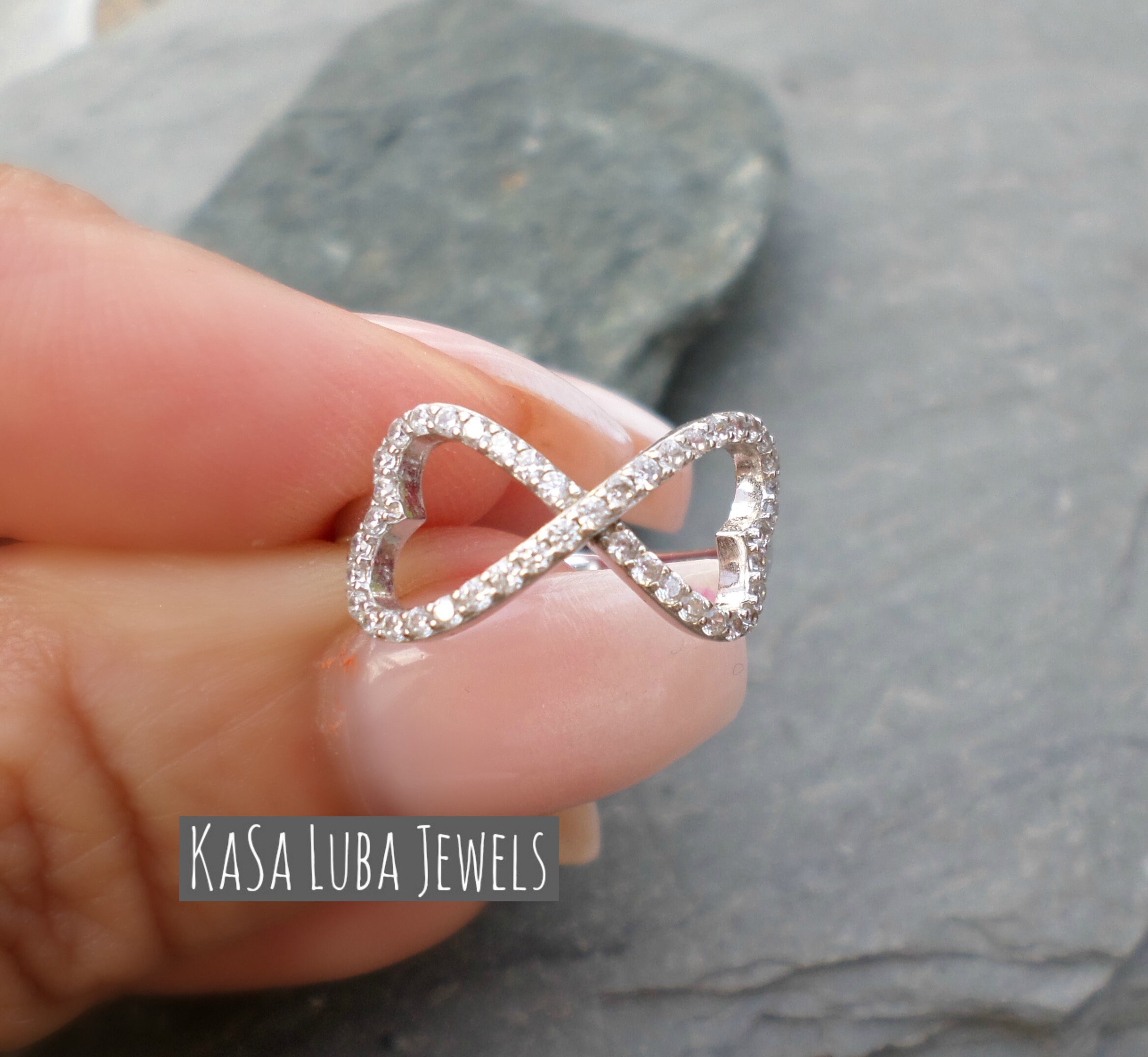 Bague coeur infini sale