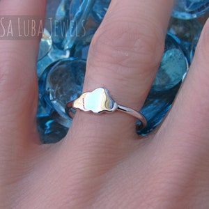 Cloud Sterling silver ring - tarnish free ring - womens - cloud jewelry - simple ring - cute ring