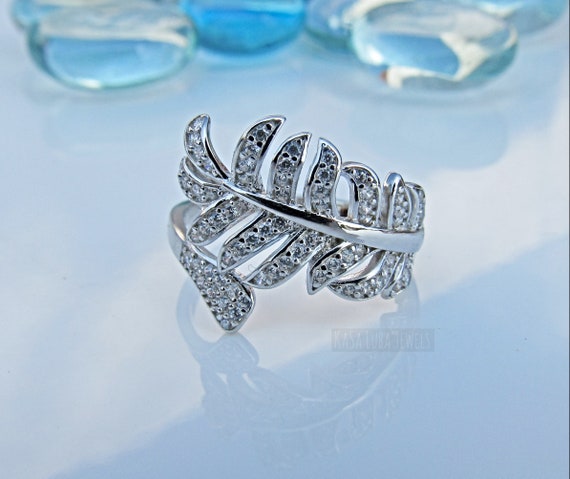 Sterling Silver Leaf CZ Ring Leaf Ring Statement Autumn Fall Ring Womens Silver Jewelry Wrap Around Ring - Etsy Sterling Silver Leaf CZ Ring Leaf Ring Statement Autumn Fall Ring Womens Silver Jewelry Wrap Around Ring - Etsy