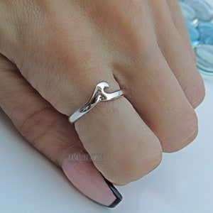Wave ring, Sterling Silver wave ring, 925 silver, beach jewelry, women's rings