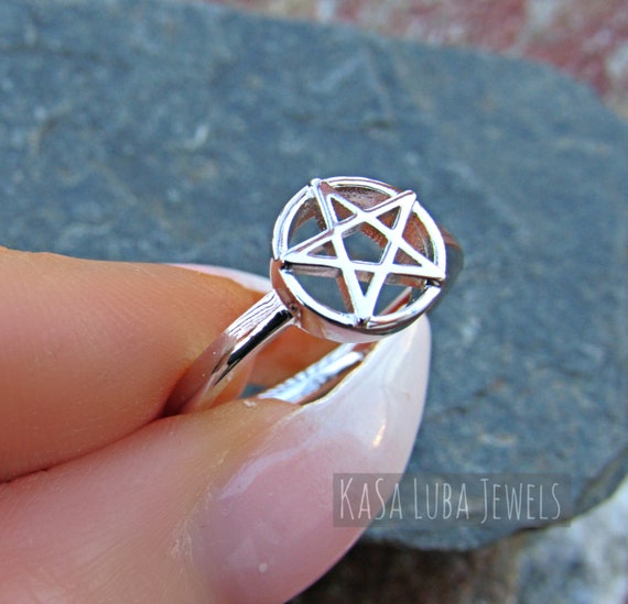 Pentagrama anillo de de ley Místico Mágico - Etsy España