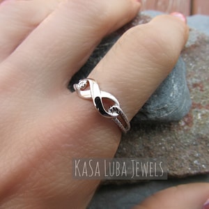 Infinity silver ring, silver ring, promise ring - sterling silver - 925 silver