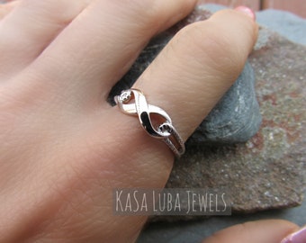 Sterling Silver Infinity Ring: Solid 925 Promise Ring