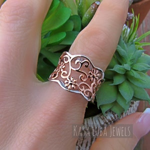 Two Tone Rose Gold ring, plated and Silver Ring, silver and gold ring