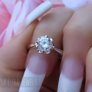 1CT silver CZ engagement ring, engagement ring, anniversary ring, promise ring,  1.03 ct to be exact