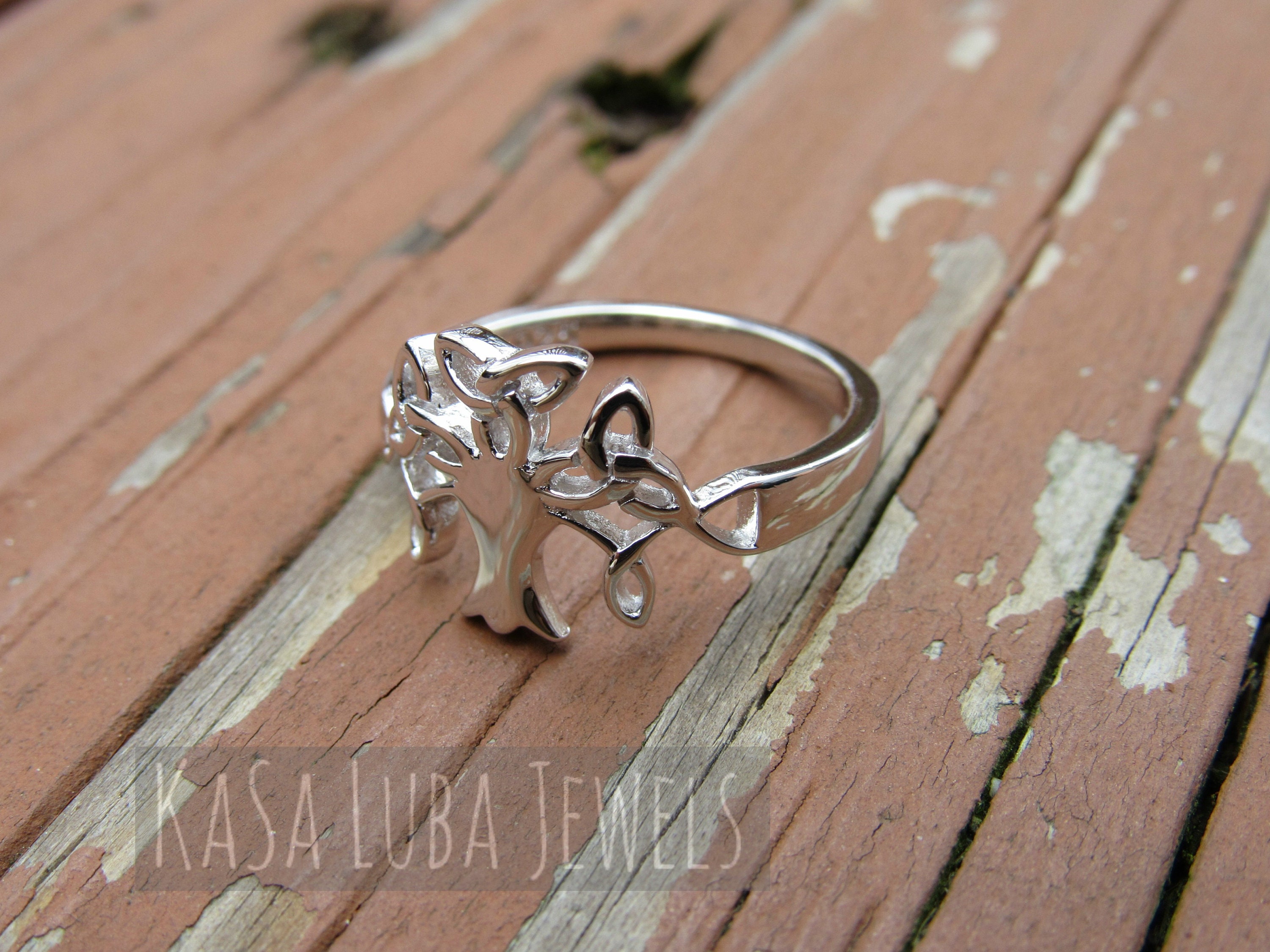 Sterling Silver Celtic Tree of Life Ring - Etsy