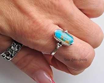 Sterling Silver Turquoise Ring - December Birthstone