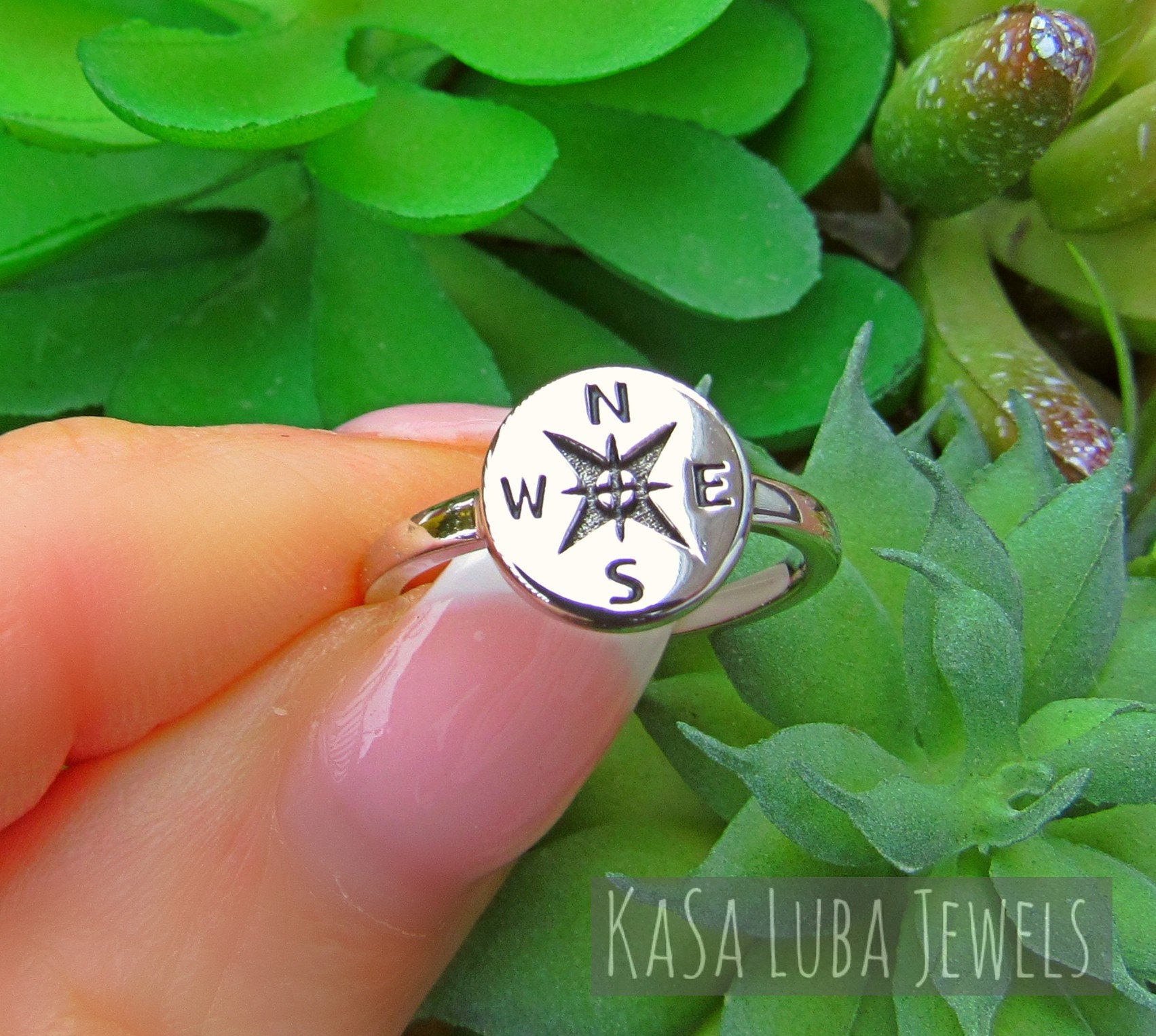 Silver Compass Ring Compass Rings Compass Jewelry Silver Etsy