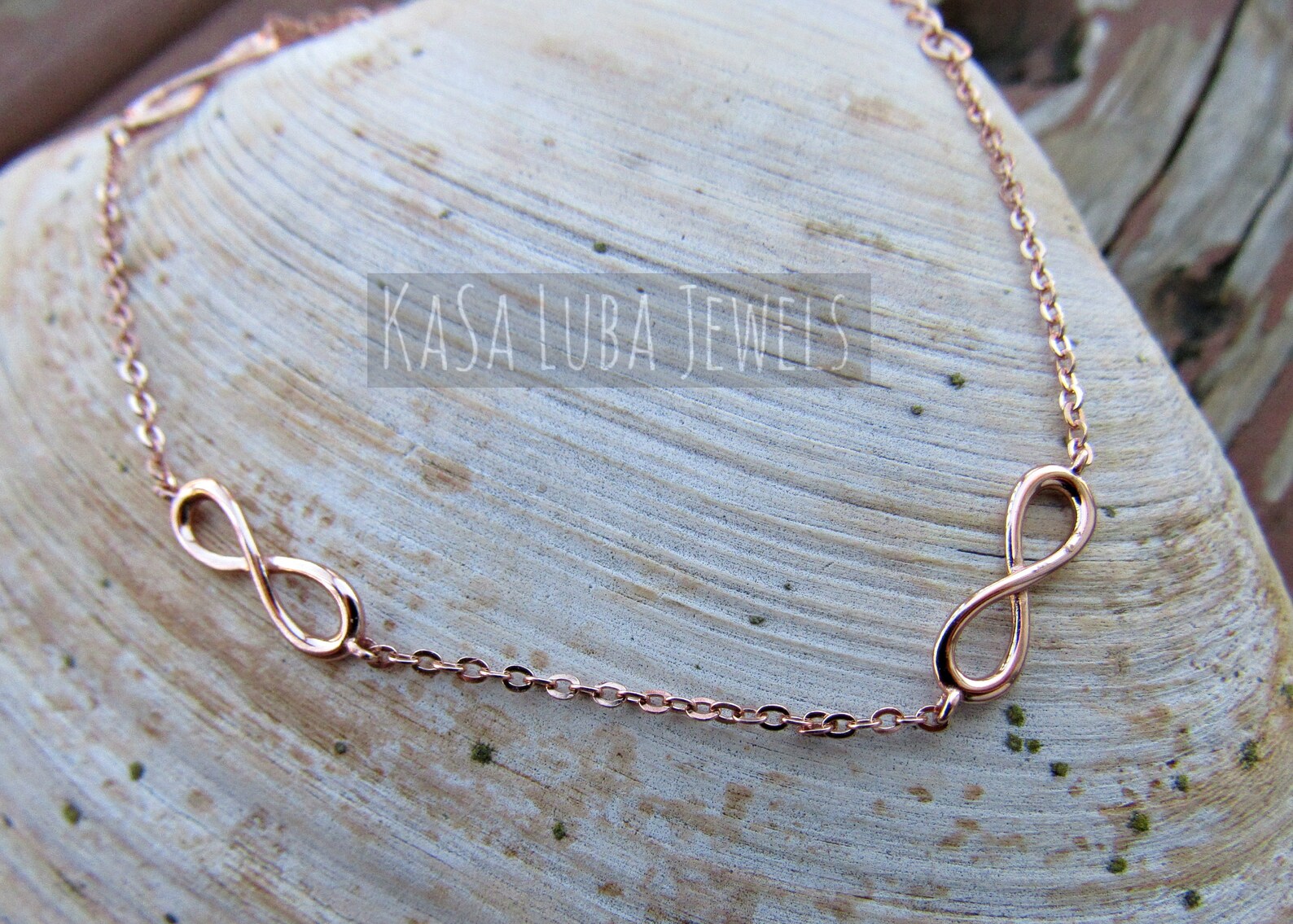 Rose Gold plated Infinity bracelet promise jewelry Dainty Etsy