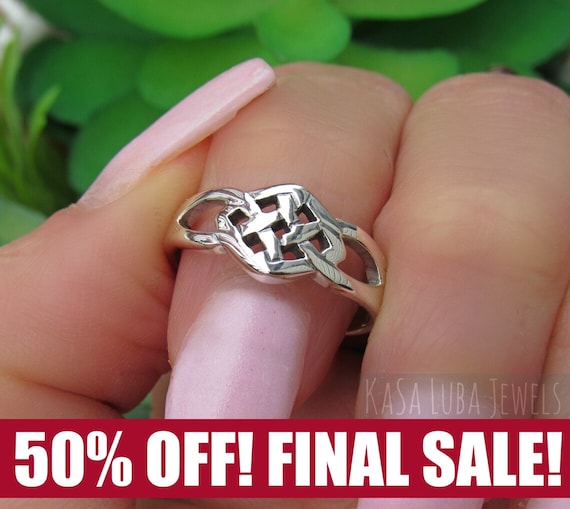 Sterling Silver Plain Celtic Knot Ring Celtic Jewelry Womens Promise Ring Cute Ring Simple Ring Etsy