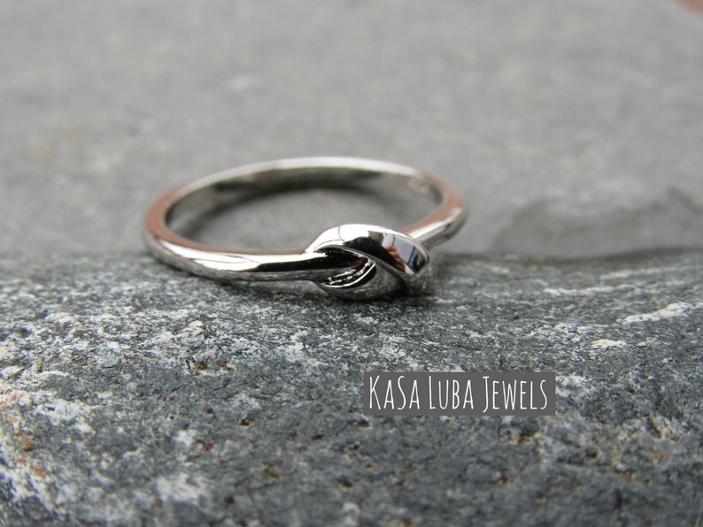 Sterling Silver Knot Ring Promise Ring Simple Ring Etsy