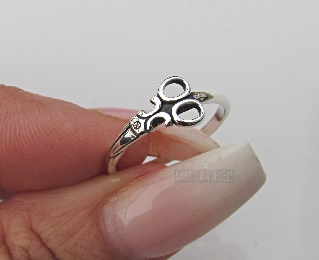 Sterling Silver Scissor Ring Scissors Hairdresser Hair Etsy