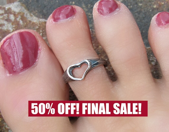 Heart toe ring deals