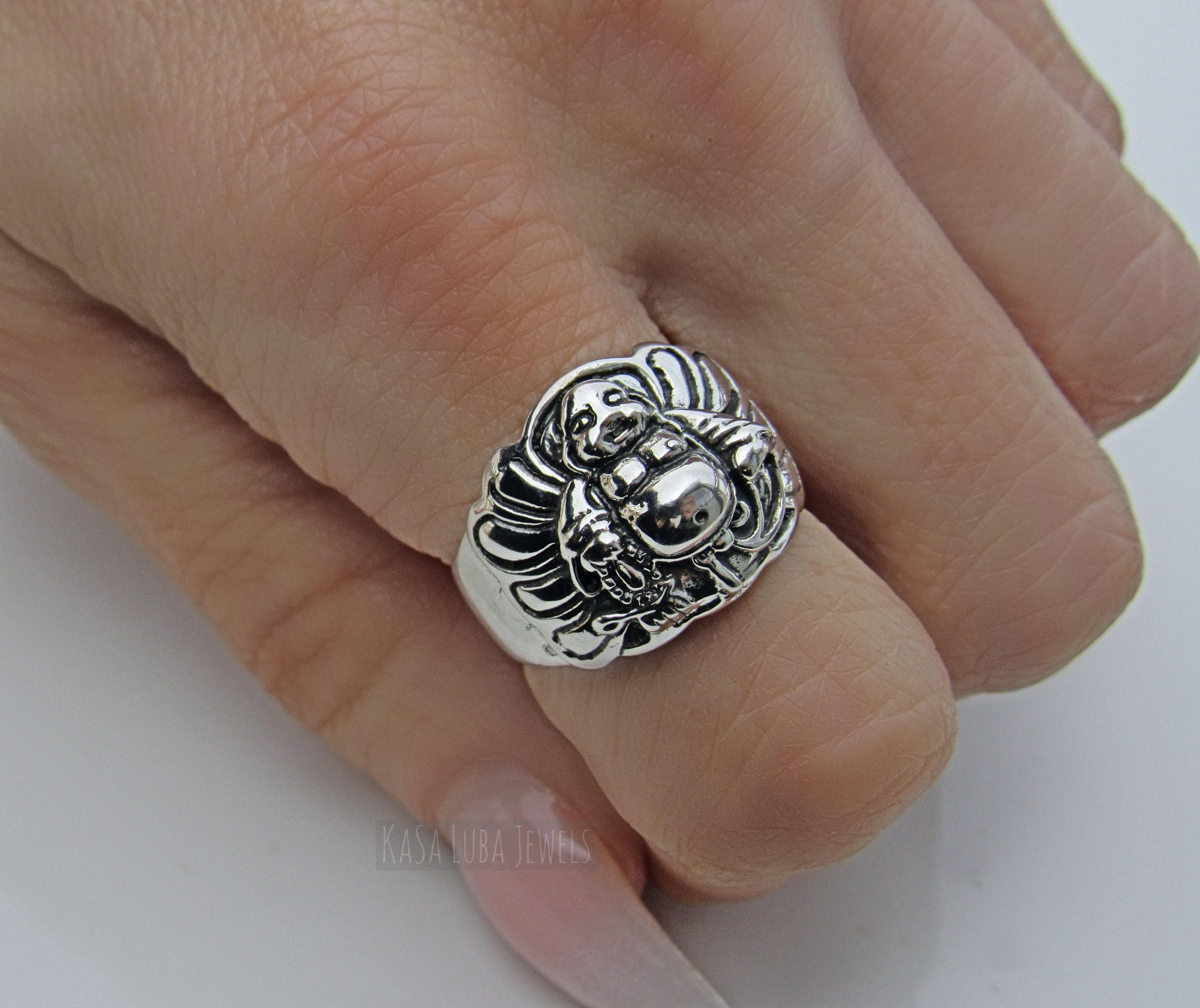 Buy Buddha Ring Sterling Silver Buddha Ring Meditation Ring Buddhist Ring  Yoga Ring Yoga Jewelry Buddha Jewelry Sterling Silver Stacking Ring Online  in India - Etsy