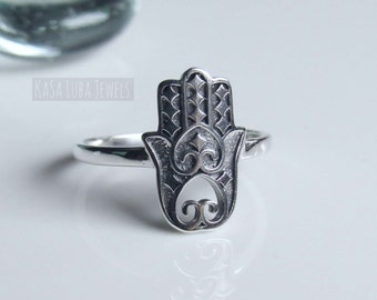 Princess Kylie Oxidized 925 Sterling Silver Hamsa Hand Stamp Ring Princess Kylie Oxidized 925 Sterling Silver Hamsa Hand Stamp Ring