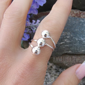womens Silver Bold ring, Statement ring, Long silver ring, large silver ring