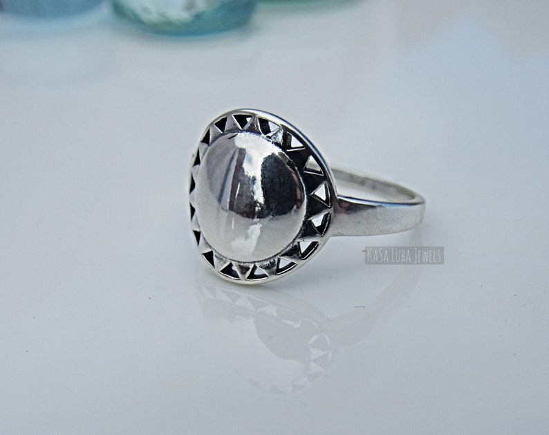 Sterling Silver Sun Ring, Cute, Womens - Sweet, Silver 925 - Gift for ...