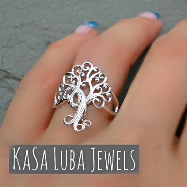 Tree of Life ring sold in sizes 4-13 SOLID sterling stamped 925 silver