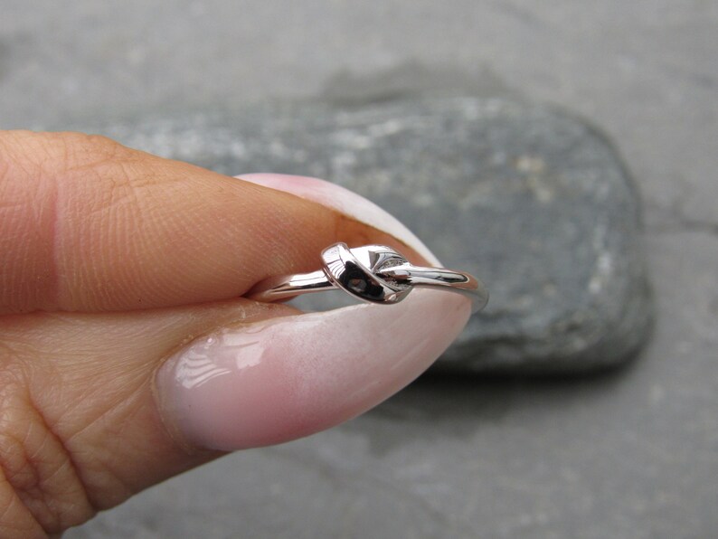 Sterling Silver Knot Ring Promise Ring Simple Ring Etsy