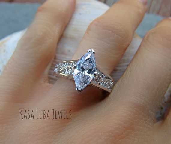 Cz marquise ring sale