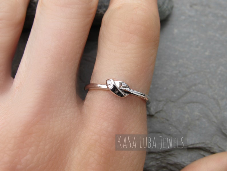 Sterling Silver Knot Ring Promise Ring Simple Ring Etsy