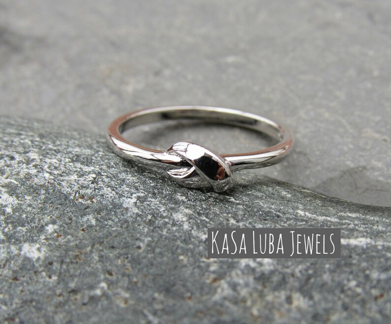 Sterling Silver Knot Ring Promise Ring Simple Ring Etsy