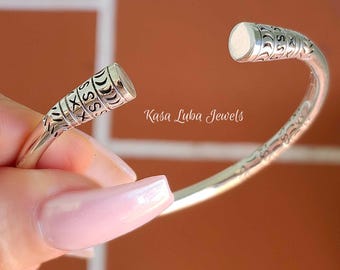 925 Taxco Mexico Sterling Silver Diamond Pattern Cuff Bracelet
