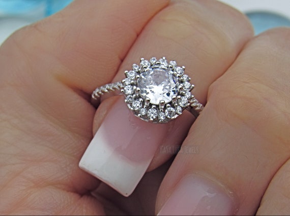 Etsy cubic zirconia engagement rings deals