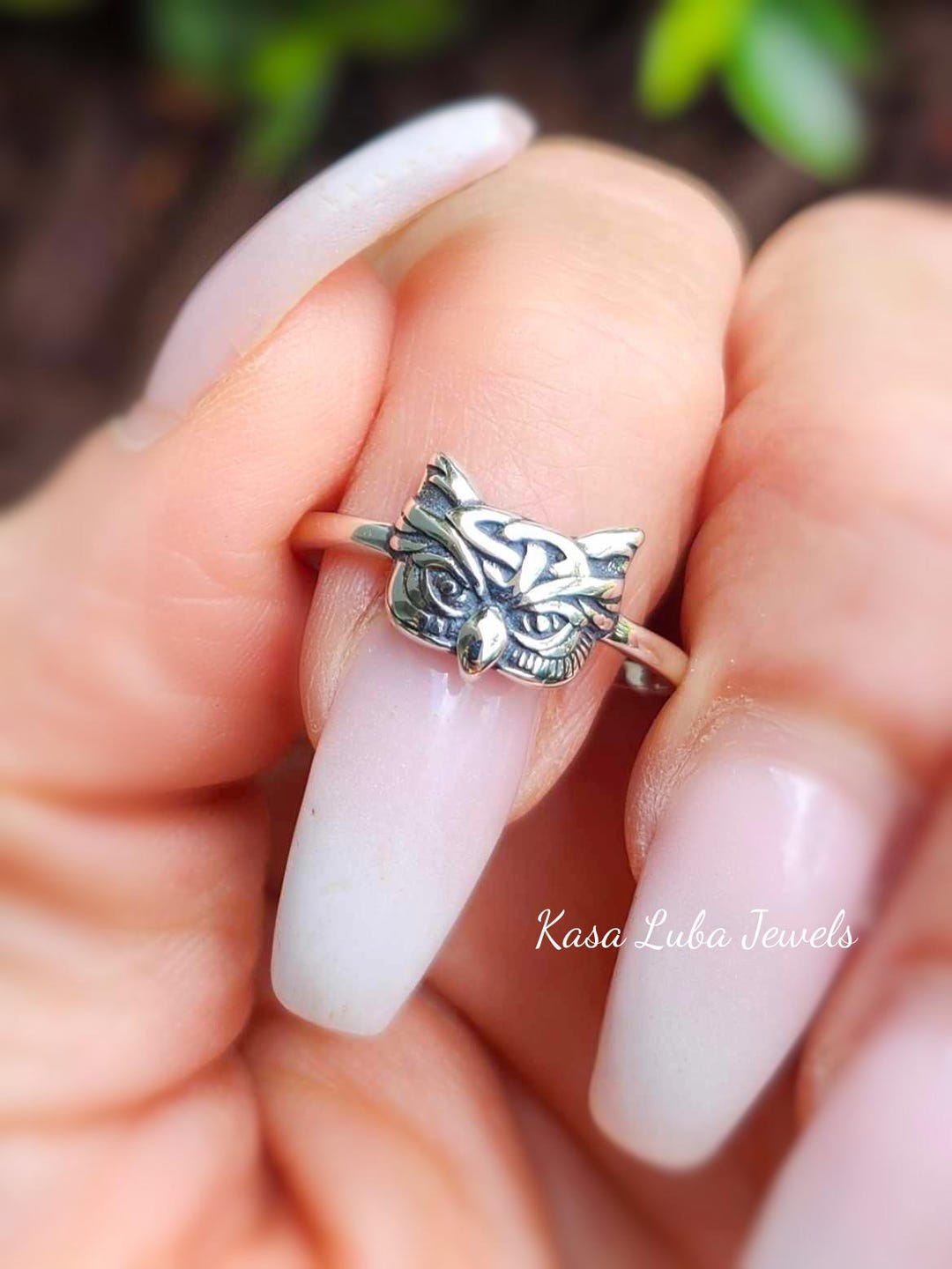 Oxidized Sterling Silver Owl Ring: Celtic Jewelry - Etsy