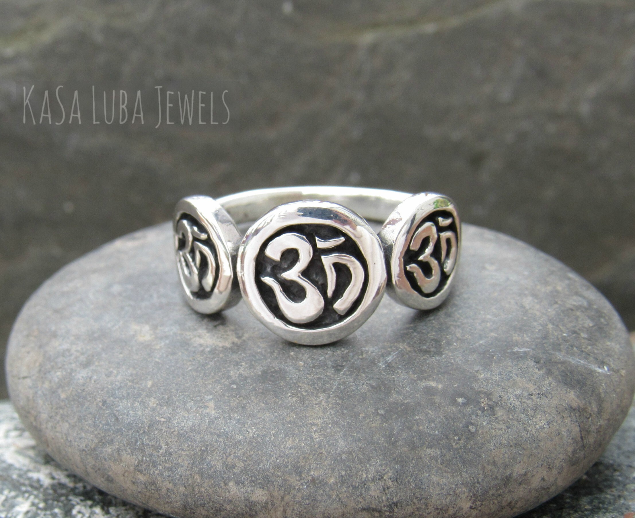 Buy Sterling Silver OM Symbol Ring Hindu Sacred Sound Spiritual Jewelry  Online in India - Etsy