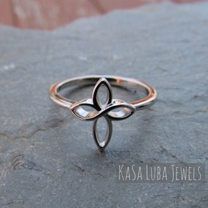 Womens Cross Ring - Christian Cross Silver Ring - Religious Ring – Silver Christian Ring - Faith Ring