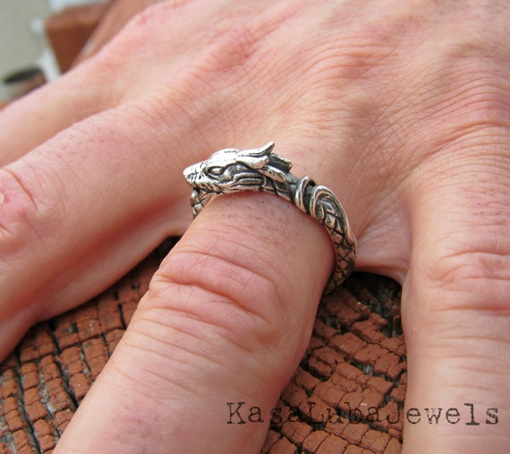 Buy Silver Dragon Ring Dragon Jewelry, Dragon Gift, Fantasy Jewelry, Dragon  Lovers Gift, Dragon Scale Wing, Dragon Jewellery Online in India - Etsy