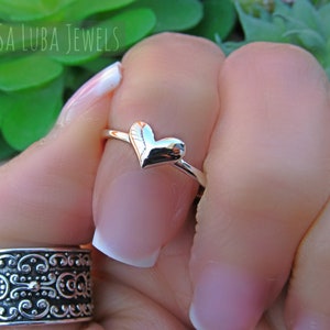Heart silver ring, promise ring, heart ring, Love ring - sterling silver - 925 silver