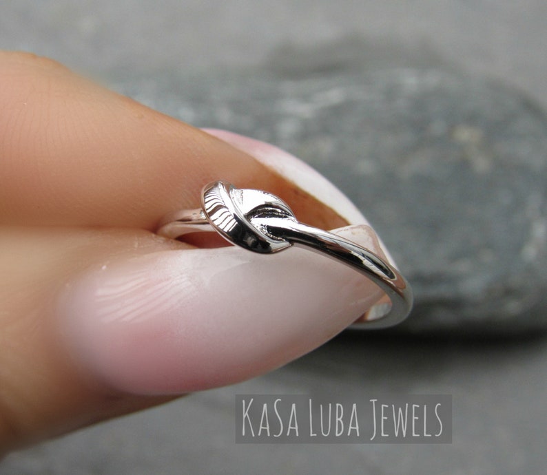 Sterling Silver Knot Ring Promise Ring Simple Ring Etsy