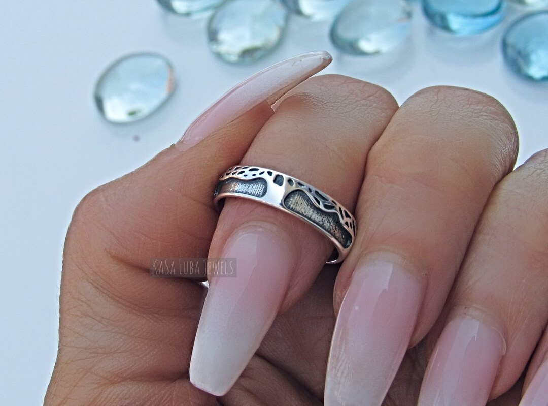 Silver Tree of Life Band, Sterling Silver Ring - Solid 925 Silver ...