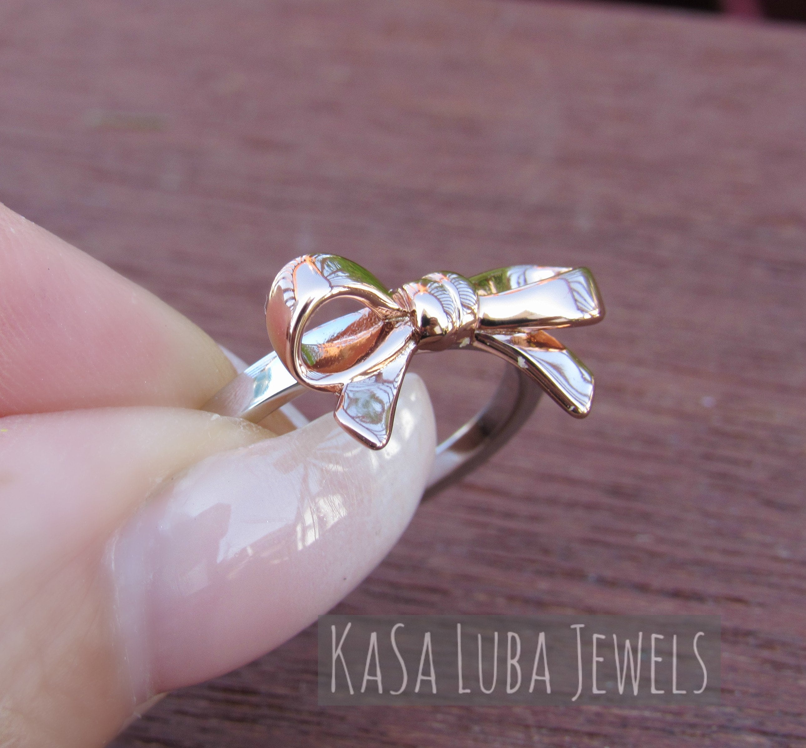 Pandora rose online gold bow ring