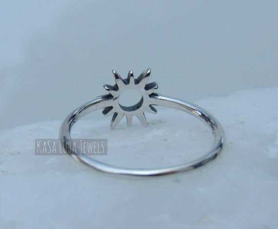 Solid Sterling Silver Sun ring, stamped 925, Hope ring - simple ring - sweet ring - cute ring - Womens faith ring - statement ring - cute Solid Sterling Silver Sun ring, stamped 925, Hope ring - simple ring - sweet ring - cute ring - Womens faith ring - statement ring - cute