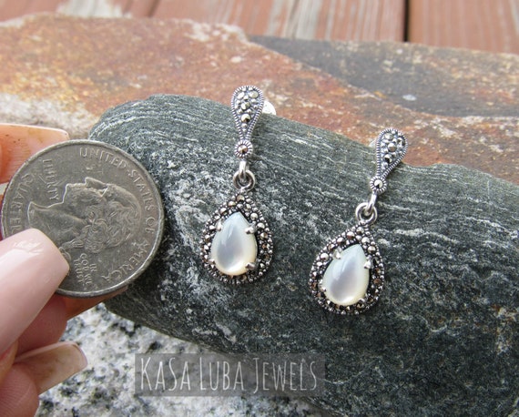 Genuine marcasite best sale earrings