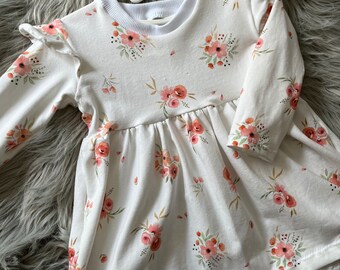 Dress Baby Girl Pink Flowers Size 74