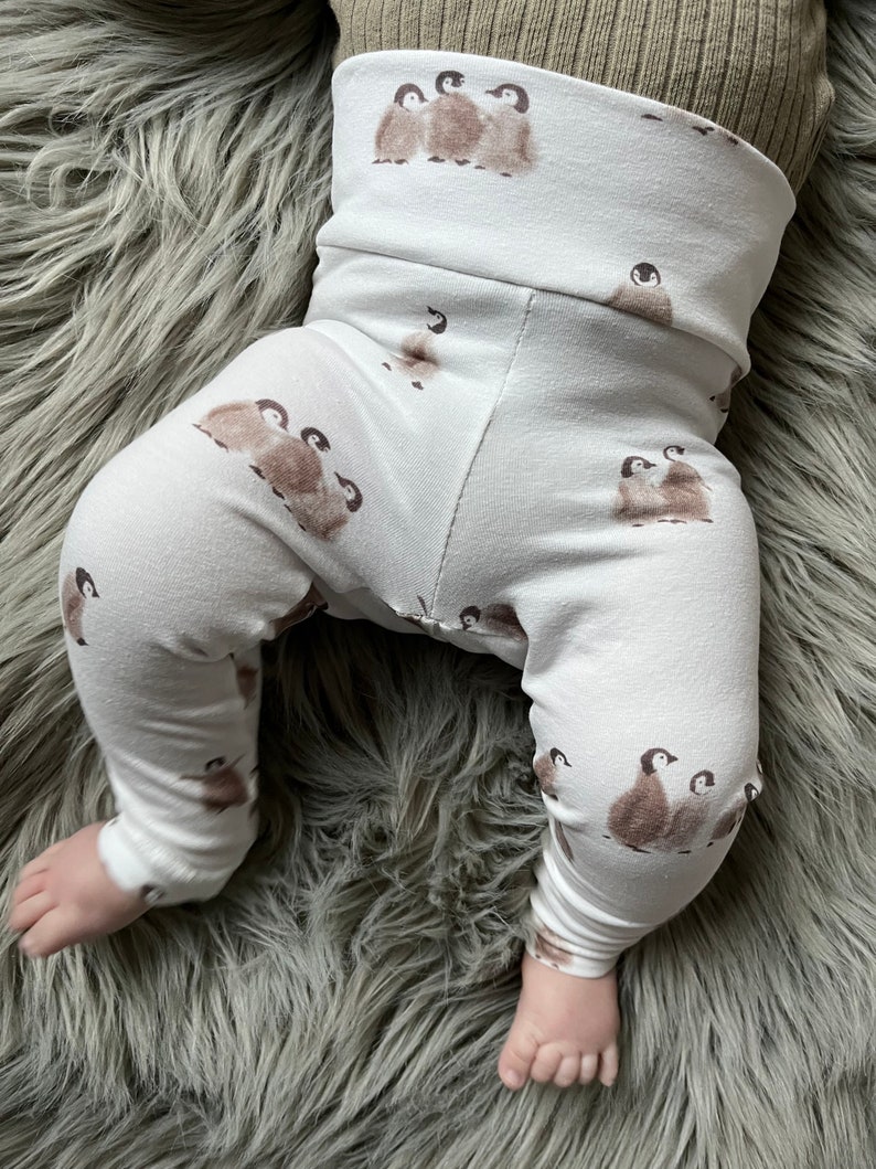 Legging bébé pingouin animal blanc image 2