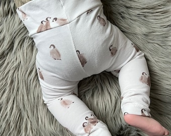 Leggins Baby Pinguin Tier weiß