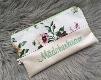 Kosmetiktäschchen Mintgrün beige