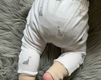 Sweatpants leggings pants baby toddler giraffe beige