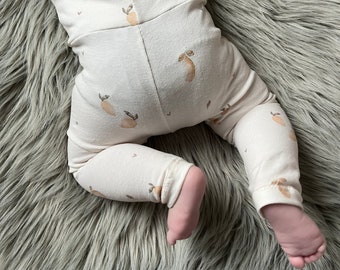 Leggins Hose Baby Zitrone Obst beige