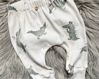 Jogginghose Baby Kleinkind Pinguin weiß